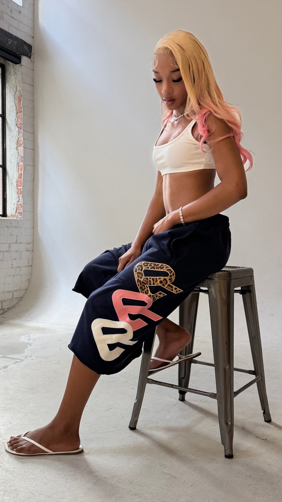 Navy Triad 3/4 Shorts