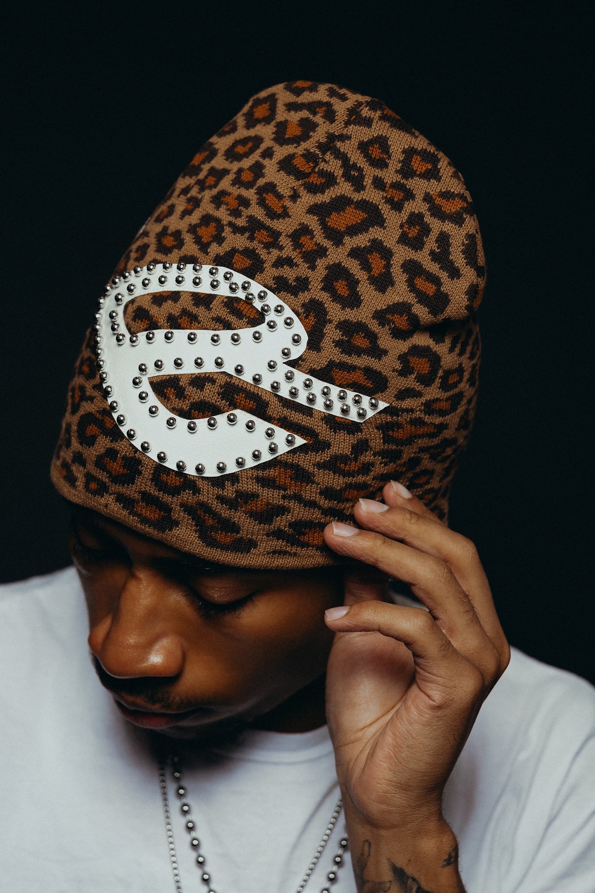 Brown Leopard Beanie