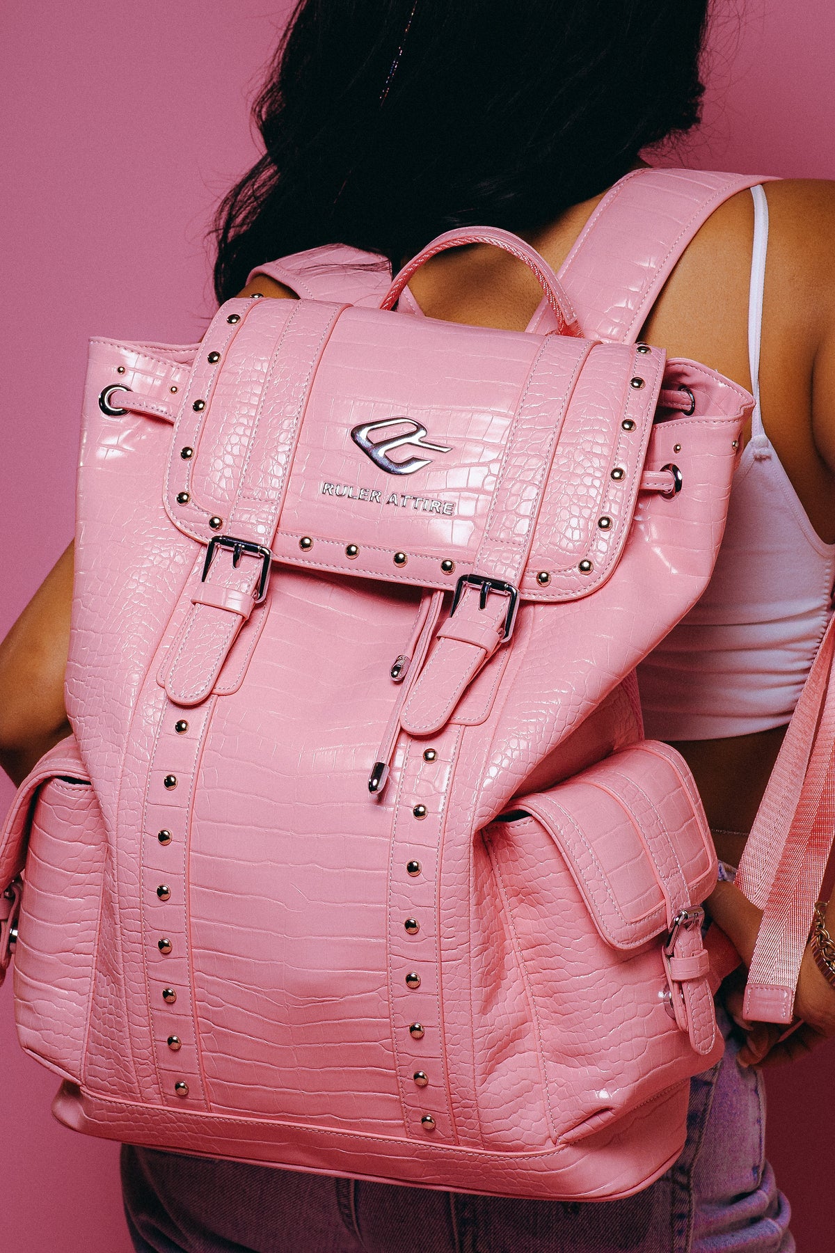Studded Rosé Regalia Bag