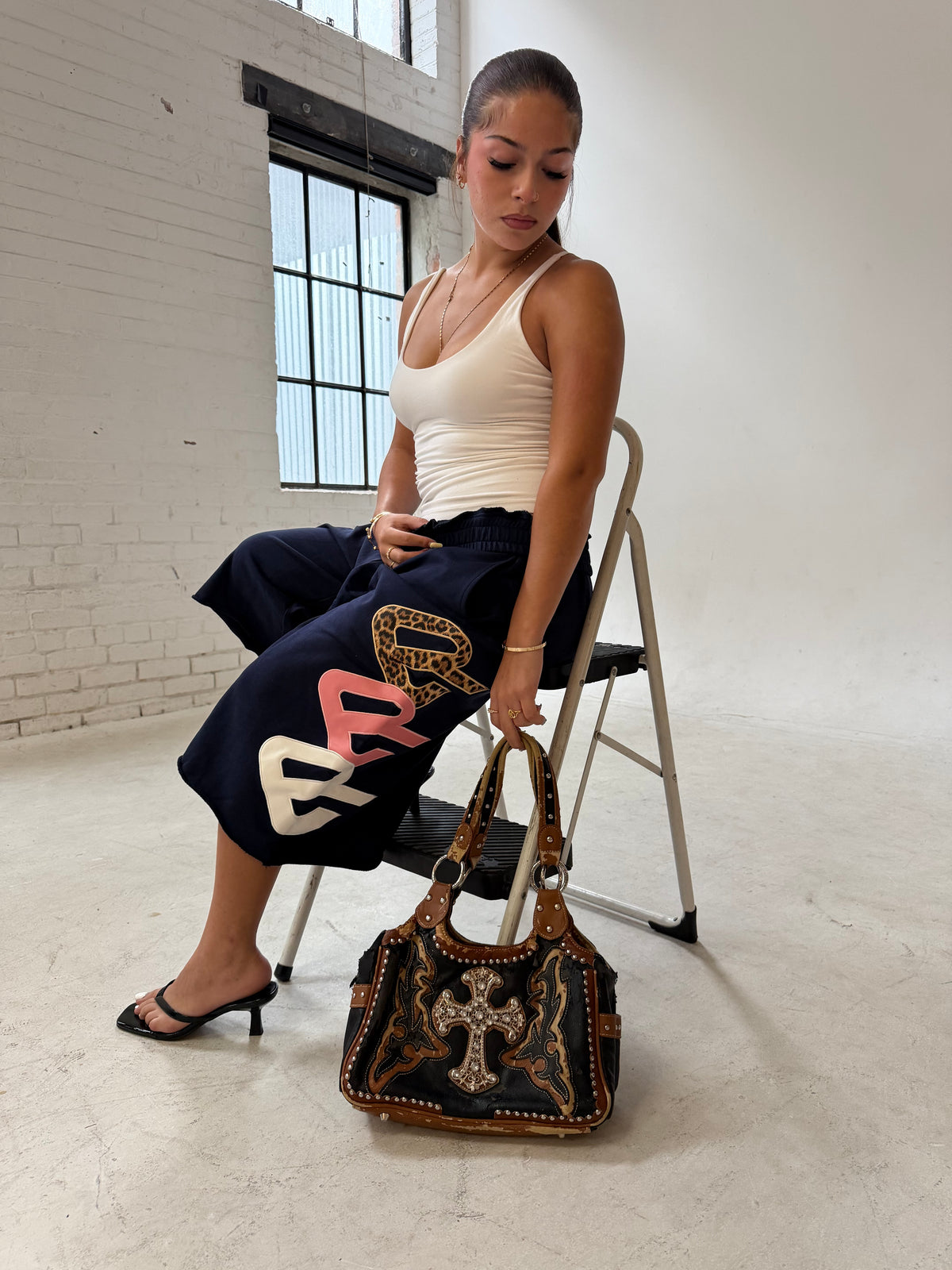 Navy Triad 3/4 Shorts