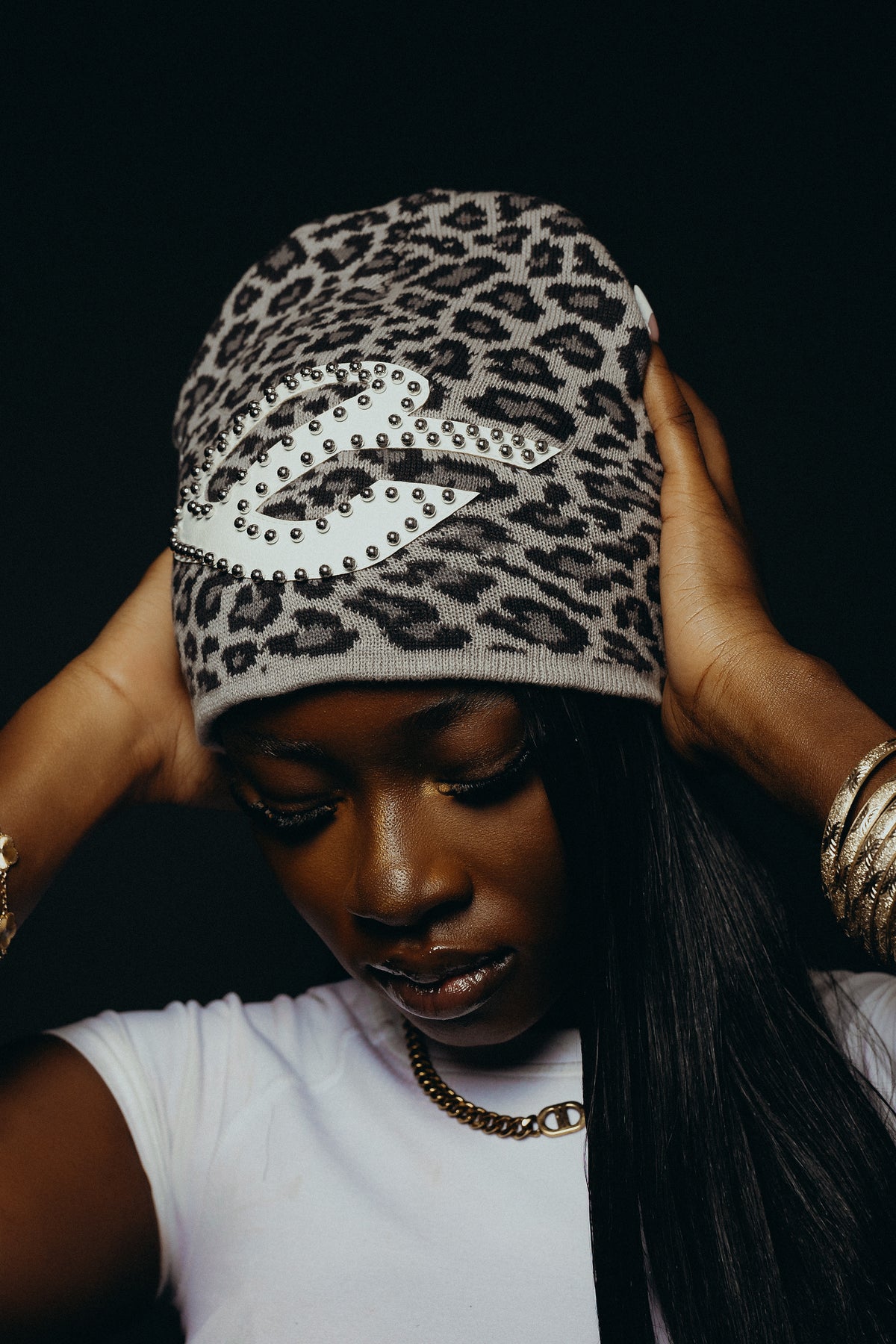 Midnight Leopard Beanie