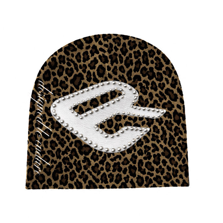 Brown Leopard Beanie