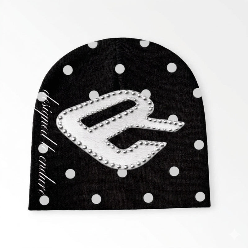 Black Polka Dot Beanie